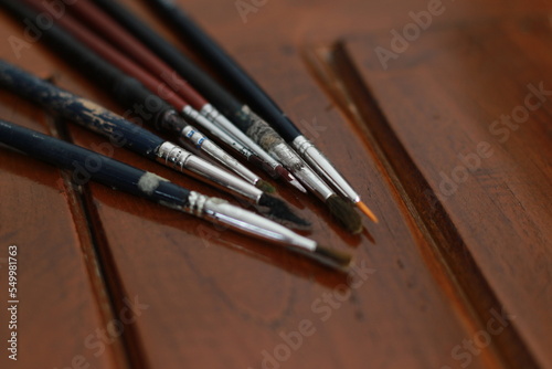 a close up of several painting brushes © Muchlis Nugroho
