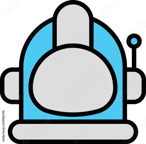 Space helmet Vector Icon
