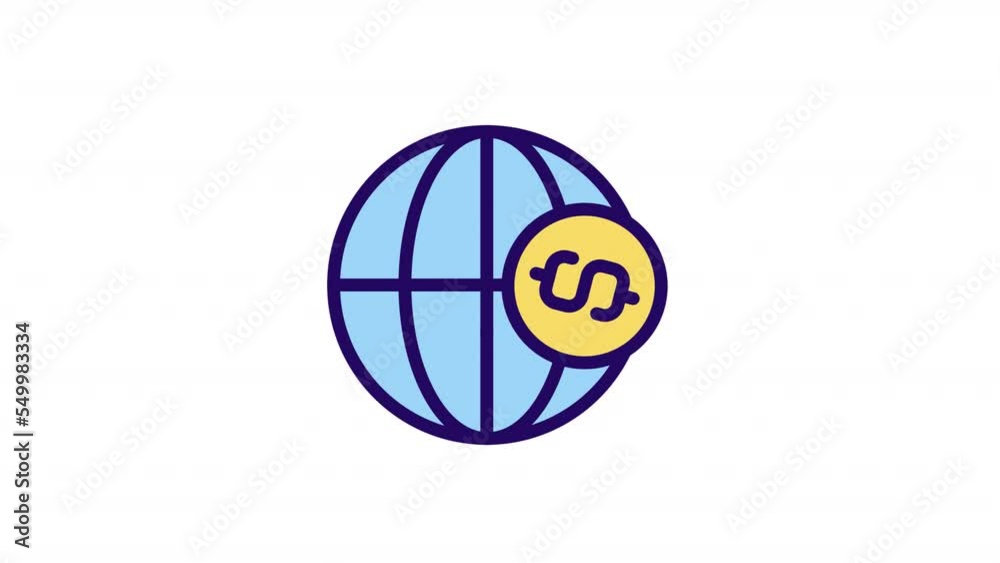 Animated money transfer color icon. Global payment system. Financial service. Seamless loop HD video with alpha channel on transparent background. Simple filled line motion graphic animation Animated money transfer color icon. Global payment system. Financial service. Seamless loop HD video with alpha channel on transparent background. Simple filled line motion graphic animation