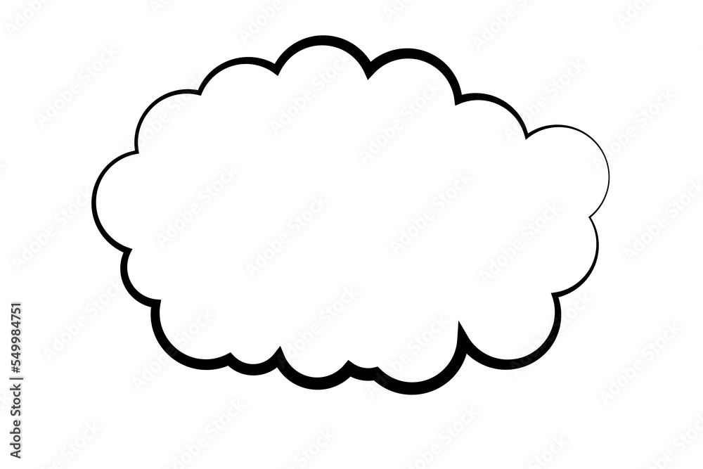 A comic style speech bubble. Cloud. Vector illustration. A comic style speech bubble. Cloud. Vector illustration.