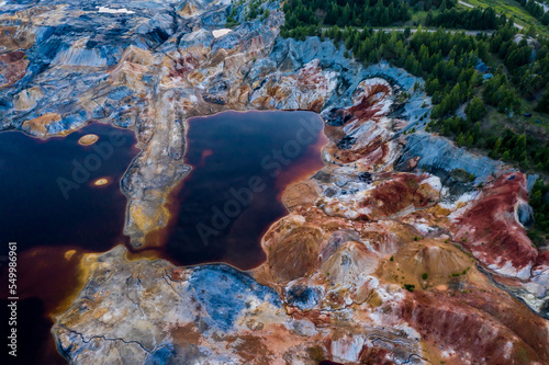 Fotografie Ural Mars - deposit of refractory clay, territory of which abandoned quarries ar