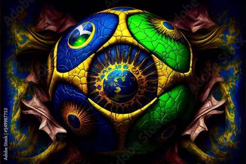 Midjourney abstract render of a football