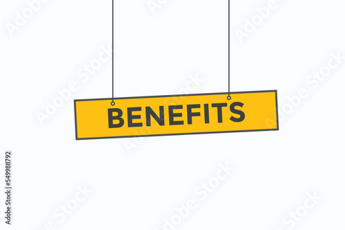 benefits button vectors. sign  label speech bubble benefits
