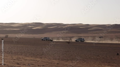 Dune Bashing with trail of dust