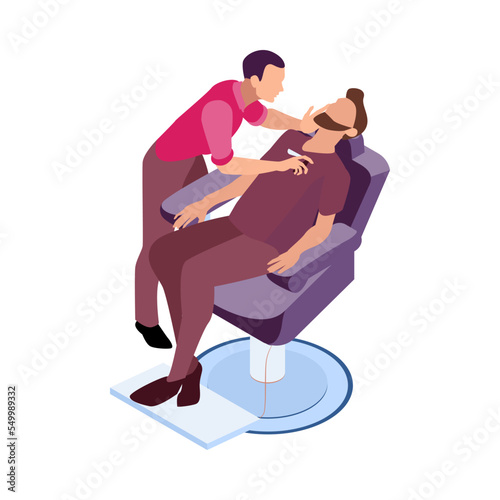 Barbershop Beard Realistic Composition