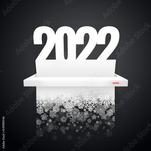 Paper 2022 Is Cut Into Snowflakes