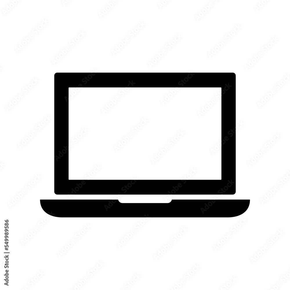 Laptop silhouette icon. Display. Vector. Laptop silhouette icon. Display. Vector.