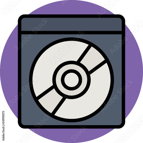 CD disk Vector Icon
