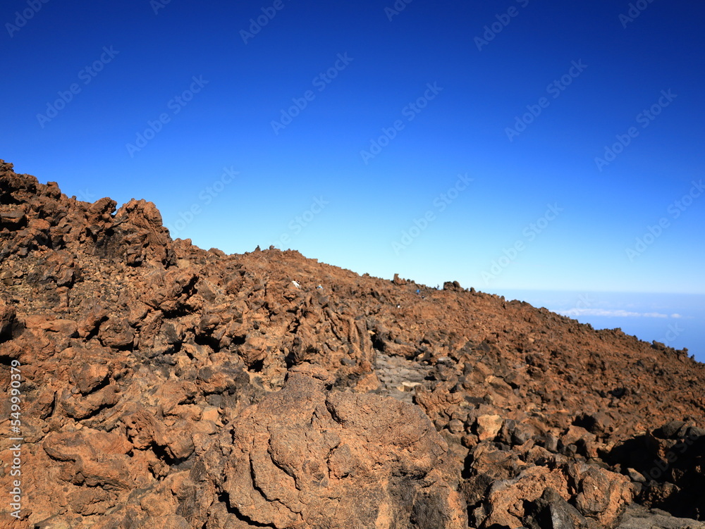 View on the mount Teide in the National Park of Teide in Tenerife




