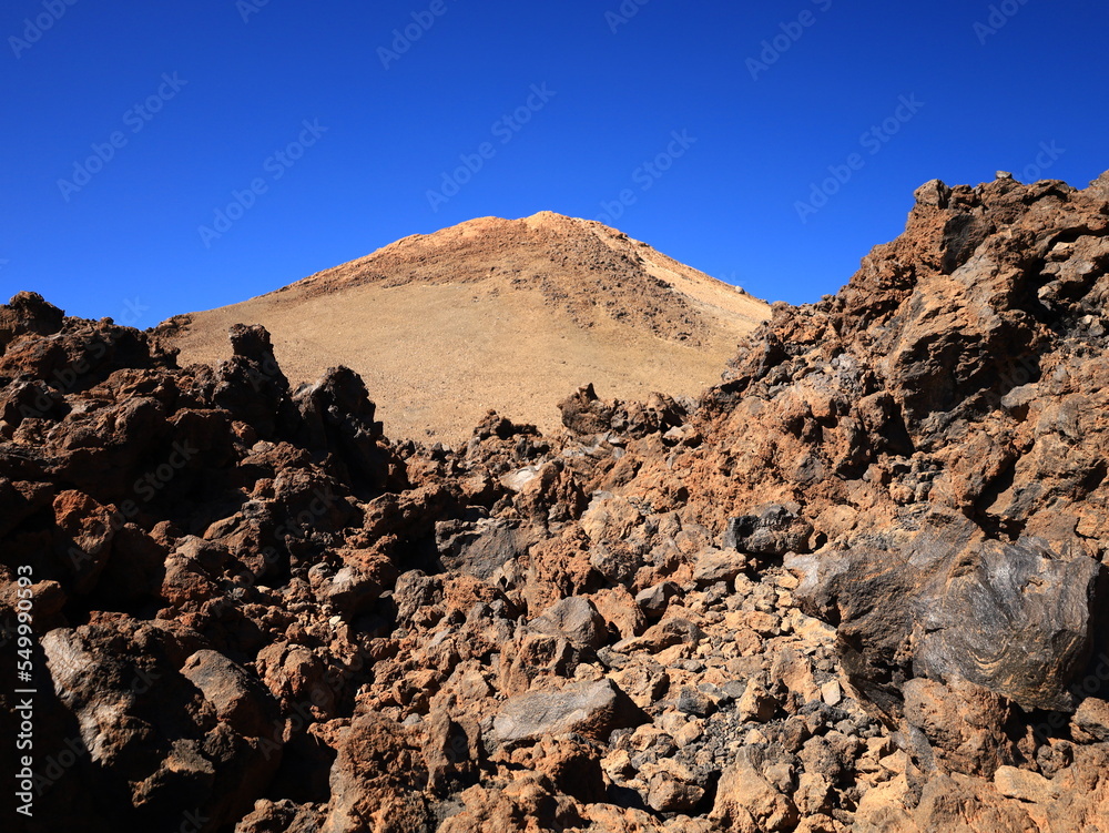 View on the mount Teide in the National Park of Teide in Tenerife




