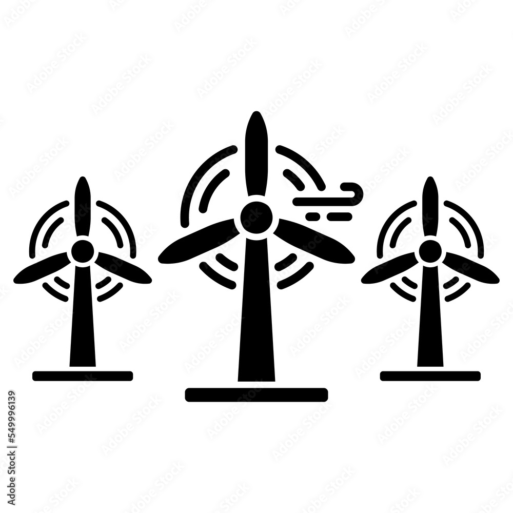 Windmill Silhouette Icon. Eco Renewable Energy Pictogram. Wind Mill Farm Power Icon. Ecology Technology of Generation Energy. Propeller and Turbine Electric Industry. Isolated Vector Illustration