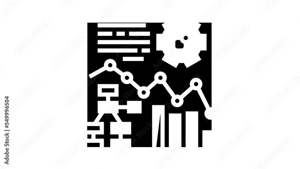 planning strategy erp glyph icon animation planning strategy erp glyph icon animation