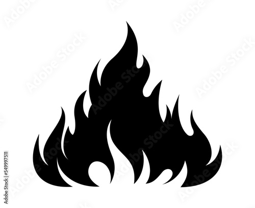 Flame fire fireball silhouette grunge tattoo design illustration clipart