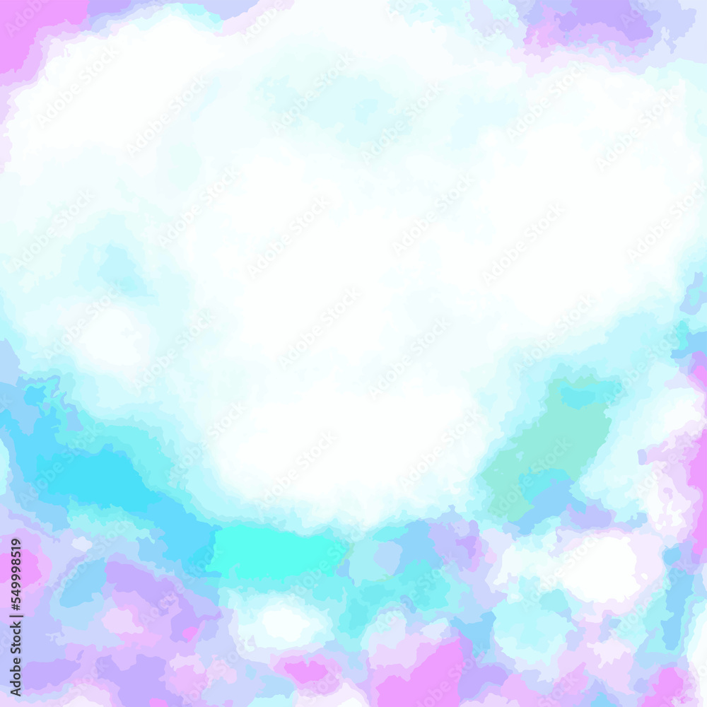 Cloud Watercolor Colors. Illustration of Hand Drawn Splashes.