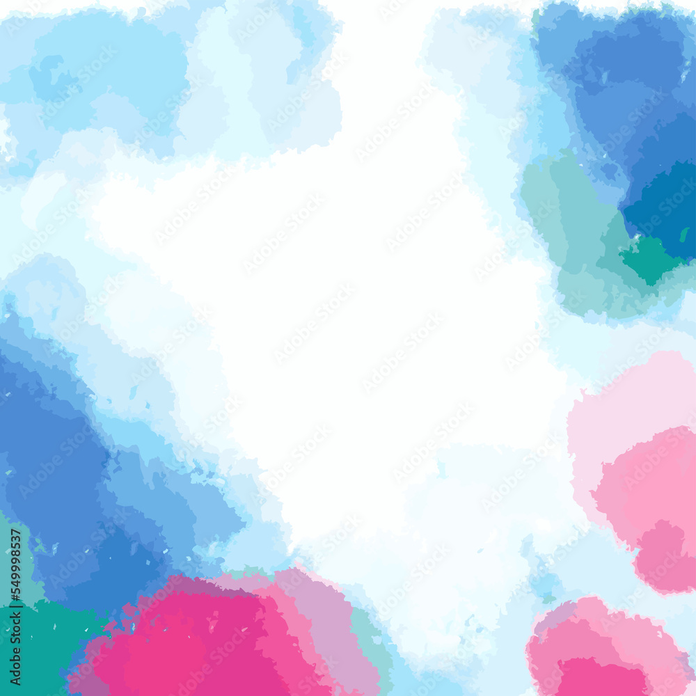 Obraz premium Colorful Watercolor Paintings. Illustration of Hand Drawn Splashes.