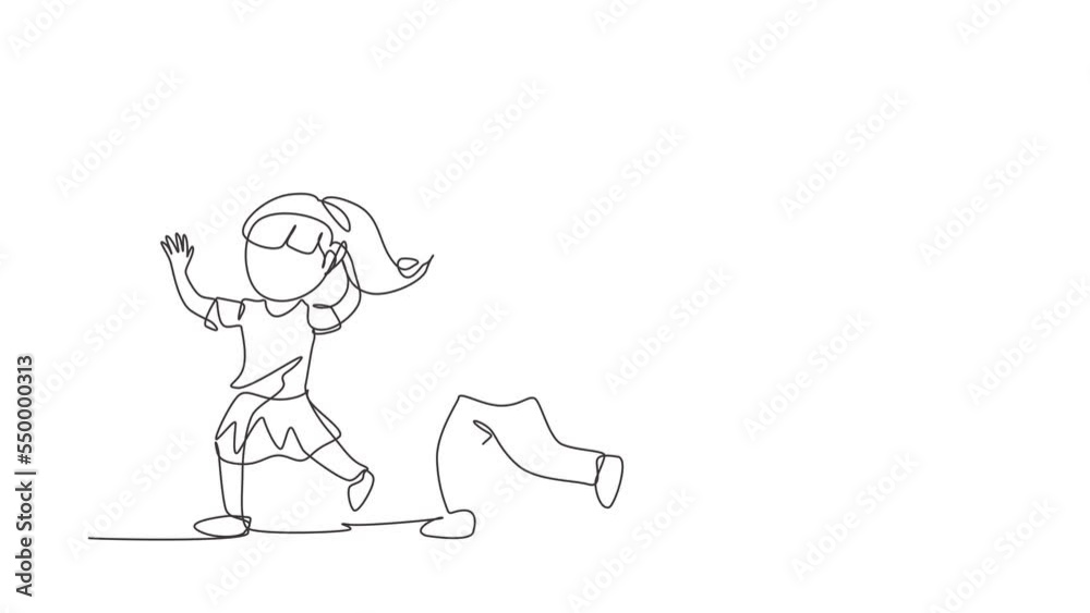 Animated self drawing of continuous line draw bullying children. Angry boy pulling girl's hair. She look of shock and pain. Problem of Physical bullying at school. Full length one line animation Animated self drawing of continuous line draw bullying children. Angry boy pulling girl's hair. She look of shock and pain. Problem of Physical bullying at school. Full length one line animation