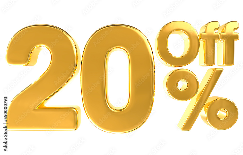 Number Gold 3D Render Number Gold 3D Render