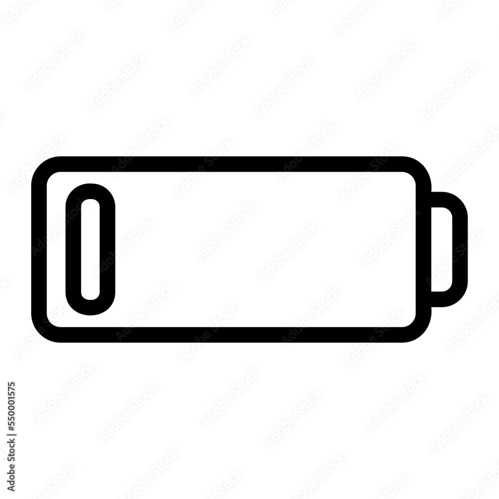 low battery line icon low battery line icon