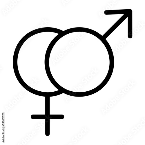 venus mars line icon
