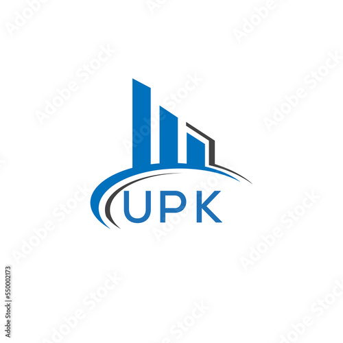 UPK letter logo. UPK blue image. UPK Monogram logo design for entrepreneur and business. UPK best icon.	
 photo