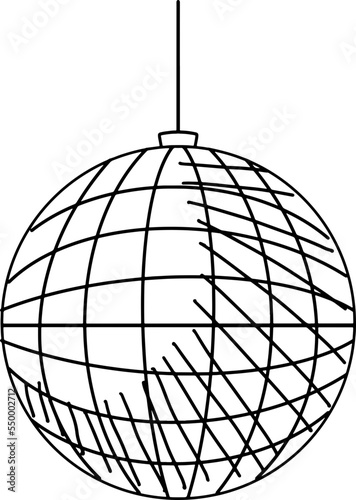 Hand Drawn disco ball