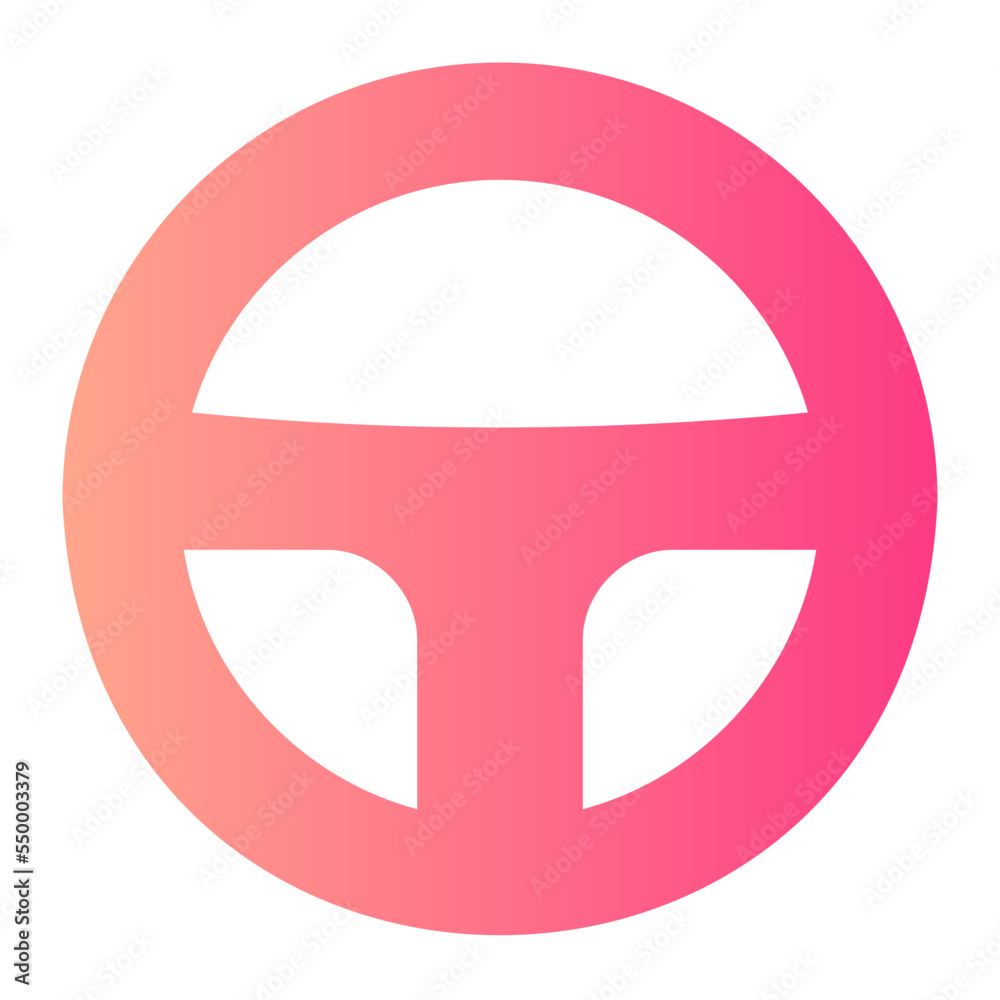 steering wheel gradient icon steering wheel gradient icon