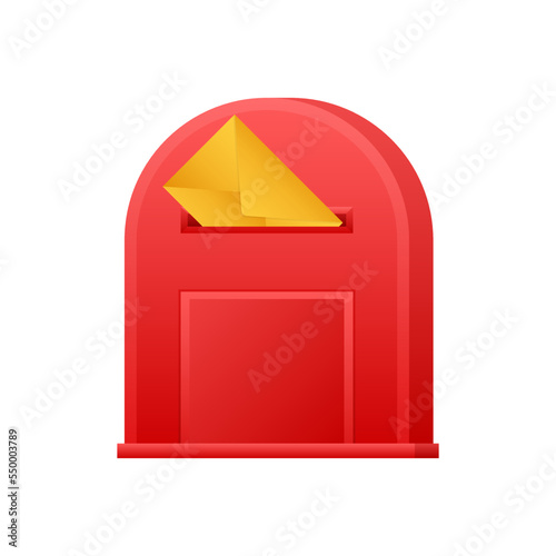 Set Mail box, post mailbox. Vector stock illustration.