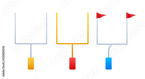 American football gate icon. Vector stock illustration.