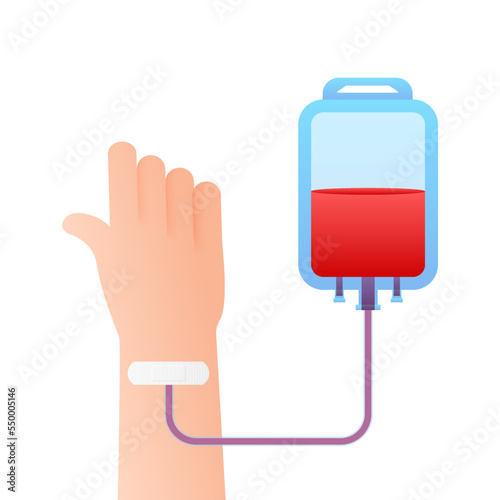 Blood donors. Donating Blood. Vector stock illustration.