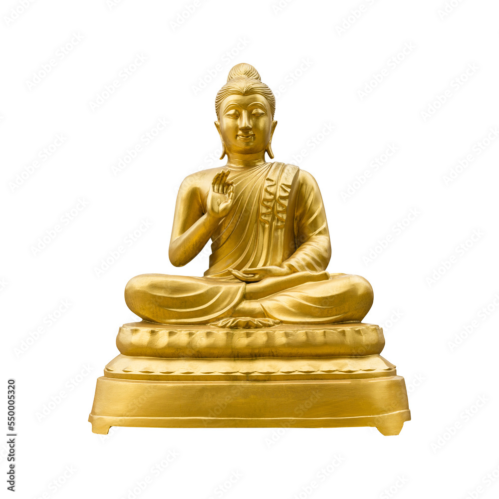 Golden buddha isolated on transparent background- PNG format.