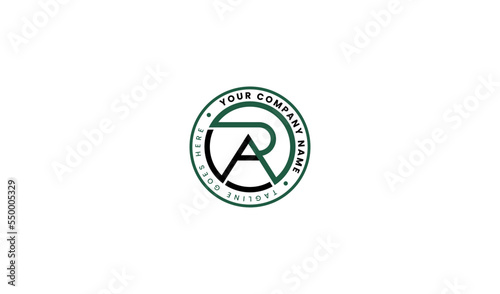 Initial letter AR logo design. letter AR suitable for business and company branding logos. flat vector logo design template element.