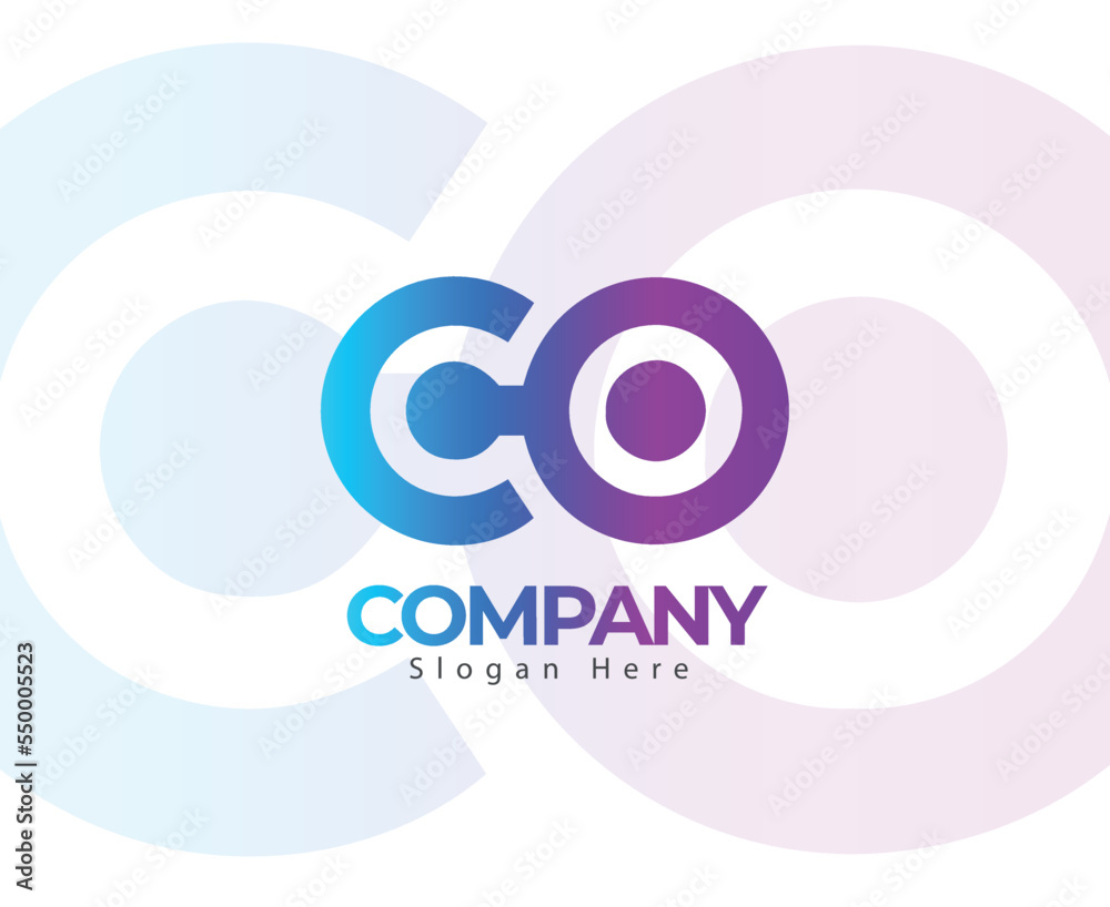 Technology Minimal letter C and O logo Deisng Template, Creative modern letter Technology Style logo, abstract logo design.