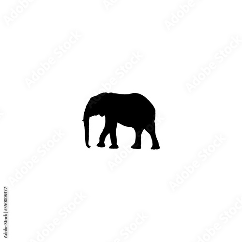 Elephant icon. Simple style nature travel big sale poster background symbol. Elephant brand logo design element. Elephant t-shirt printing. Vector for sticker.