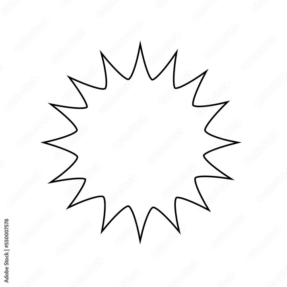 shining sun, spherical sun icon,cartoon text frame,Various circular speech bubbles, conversation