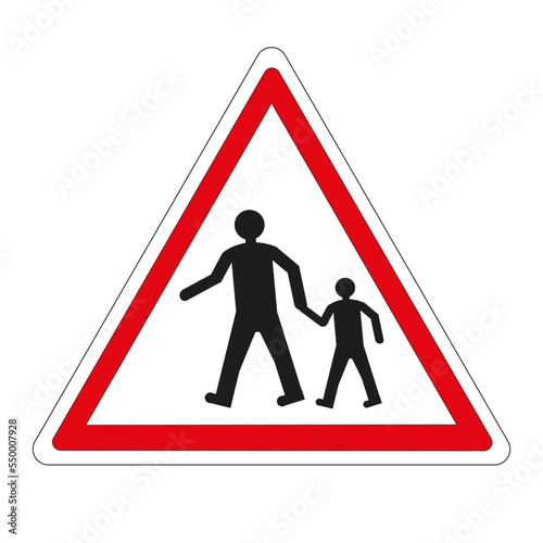 Panneau de signalisation français Lieu fréquenté par les enfants