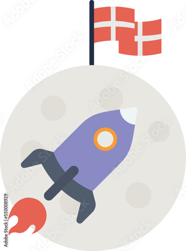Space Rocket Vector Icon

