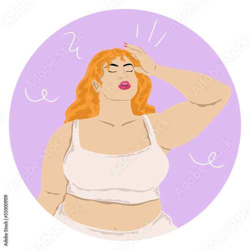 Curvy girl profile icon