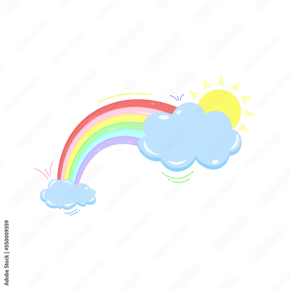 bright sky and filled with colorful rainbows bright sky and filled with colorful rainbows