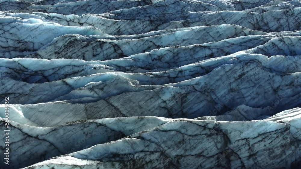 Glacier in arctic nature landscape on Iceland, Aerial Video Glacier in arctic nature landscape on Iceland, Aerial Video