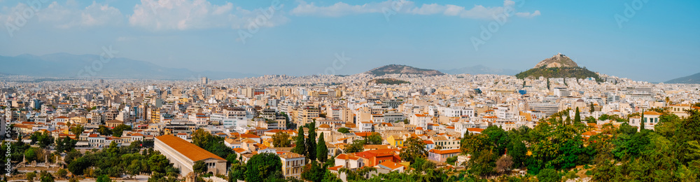 panoramic view of Athens, Greece