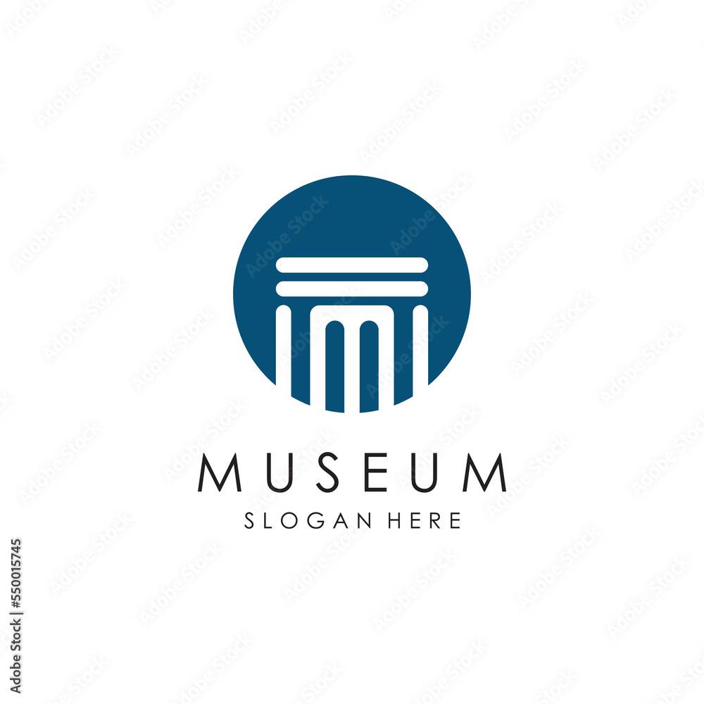 Museum Logo Template With Minimalist and Modern Concept Museum Logo Template With Minimalist and Modern Concept