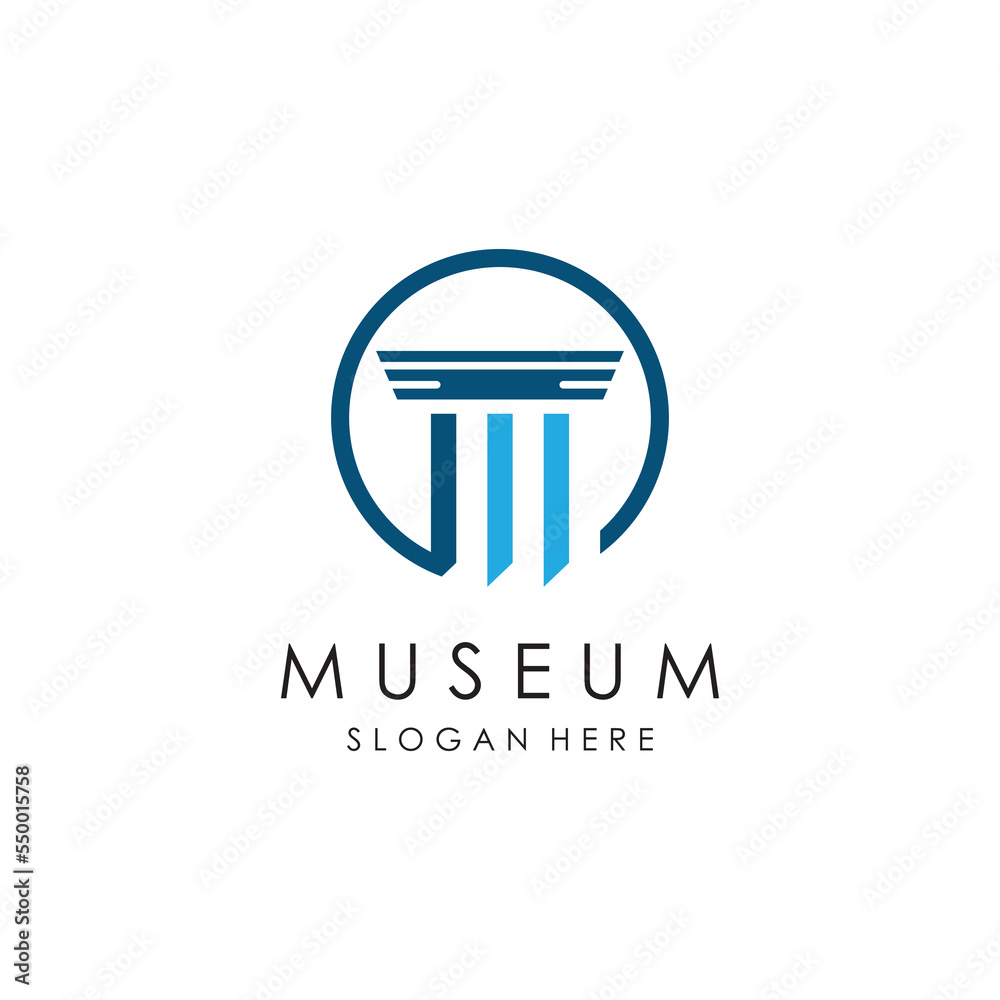 Museum Logo Template With Minimalist and Modern Concept Museum Logo Template With Minimalist and Modern Concept