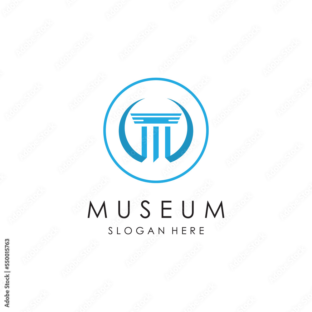 Museum Logo Template With Minimalist and Modern Concept Museum Logo Template With Minimalist and Modern Concept