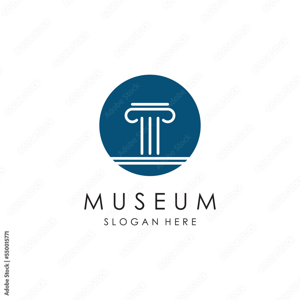 Museum Logo Template With Minimalist and Modern Concept Museum Logo Template With Minimalist and Modern Concept