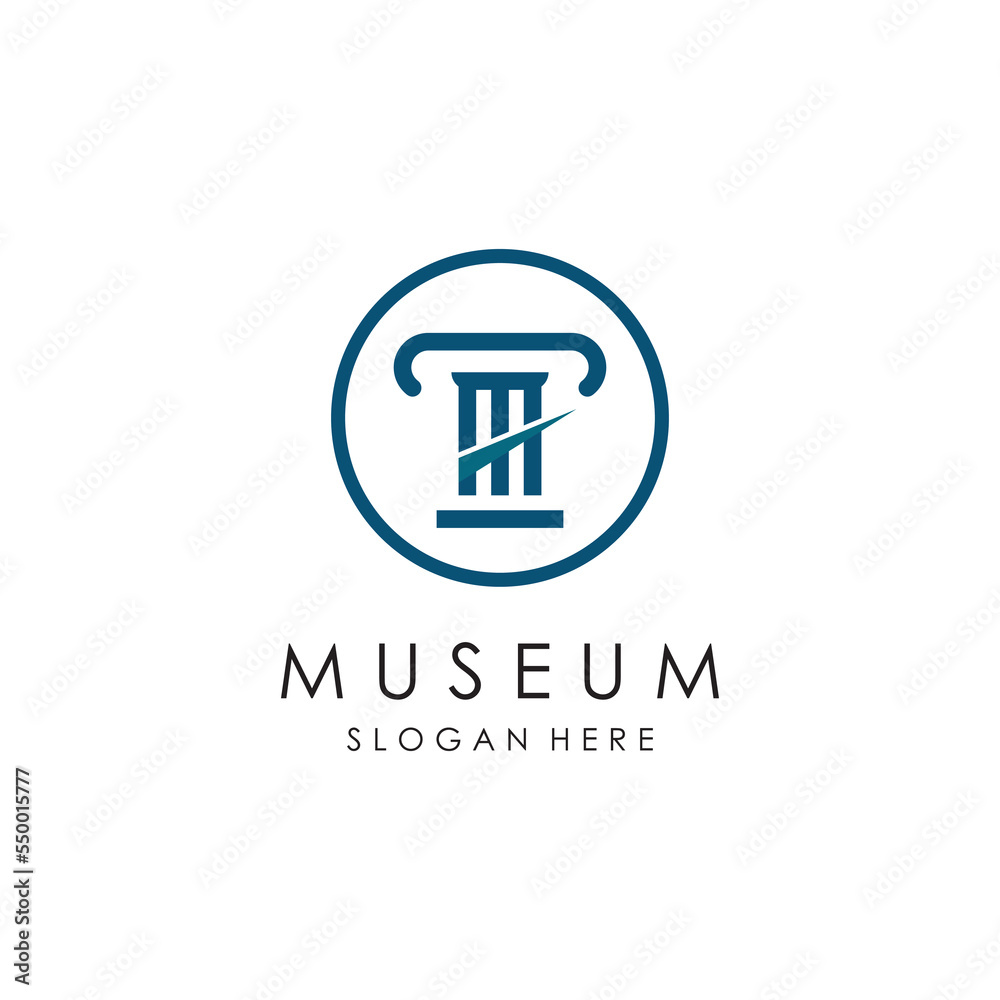 Museum Logo Template With Minimalist and Modern Concept Museum Logo Template With Minimalist and Modern Concept