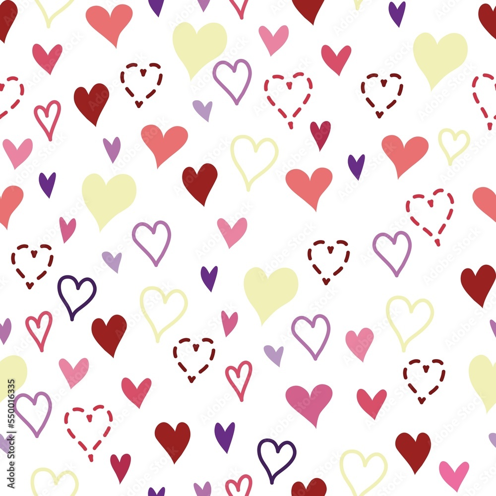 Valentine hearts repeat pattern