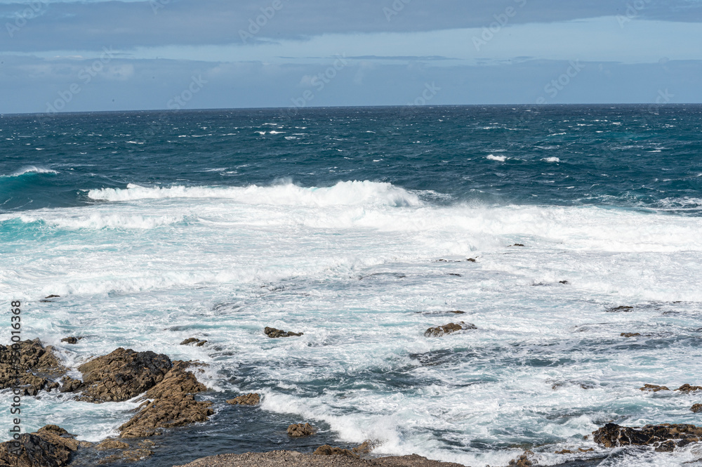 wave on the beach in canarias