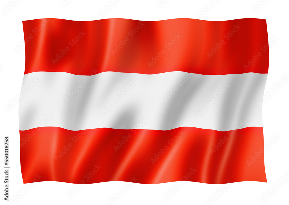 Austrian flag isolated on white Austrian flag isolated on white