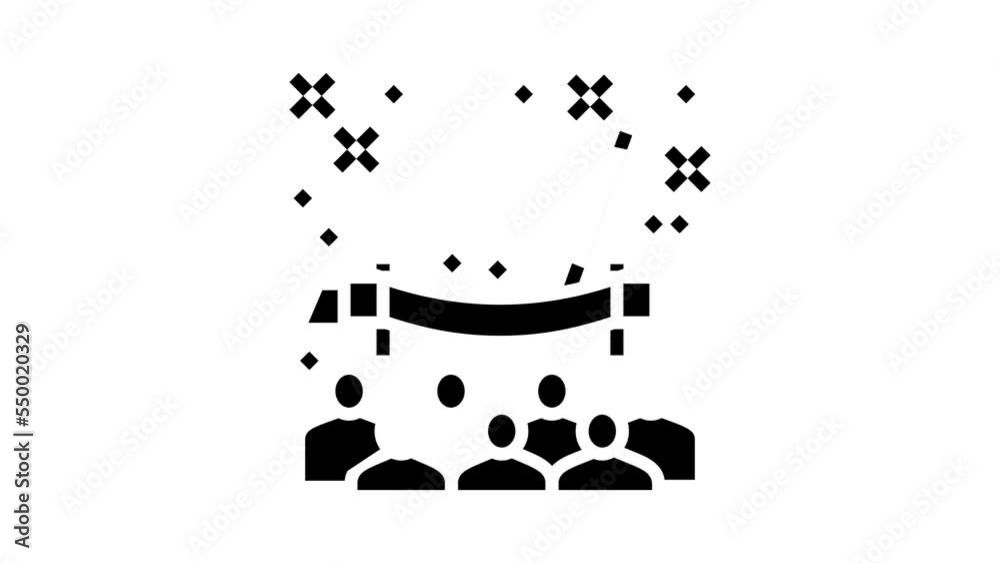 independence day celebration parade glyph icon animation independence day celebration parade glyph icon animation