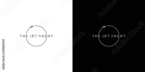 Jet airplane logo design simple and modern 2